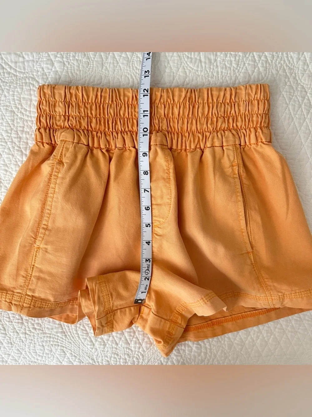 NWT Aerie Babewatch High Waisted Pull On Shorts Orange XS - Picture 9 of 12